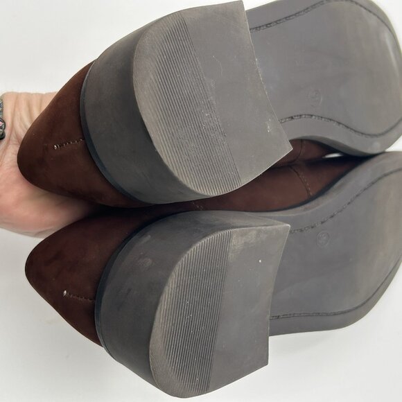 VTG DIBA Womens 9.5 Brown Lace Up Oxford Nubuck Style Upper 1.25 Inch Heel Shoes - Picture 7 of 12